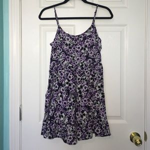 Hot Topic Skeleton Floral Print Swing Dress